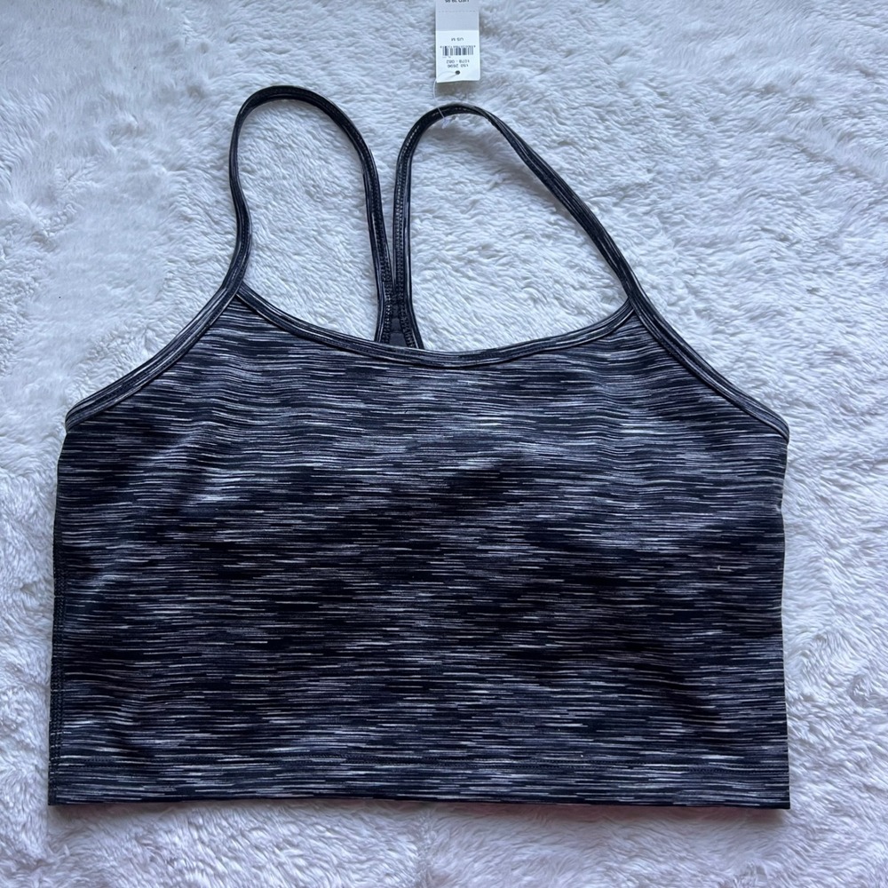 Offline by Aerie The Hugger Recharge Space Dye Sports Bra Tank Top Gray Medium